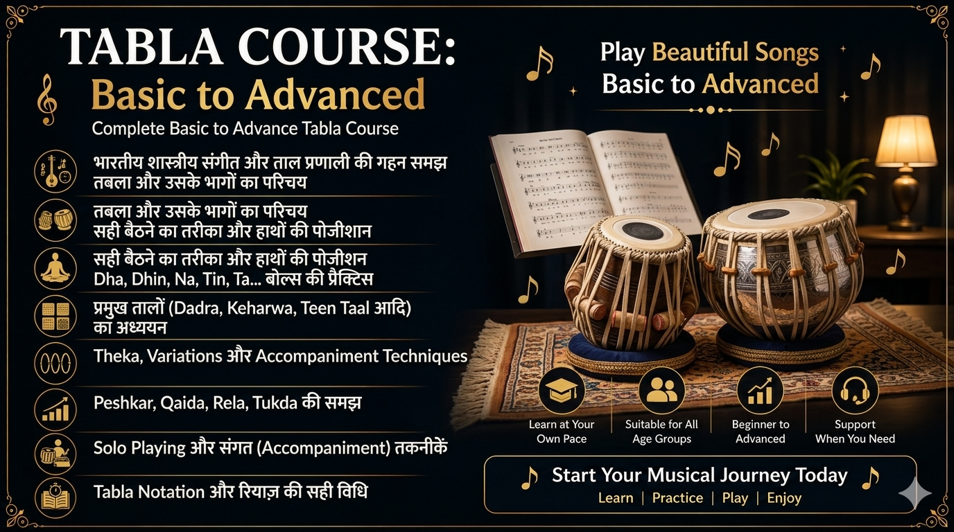 Complete Basic to Advance Tabla Course